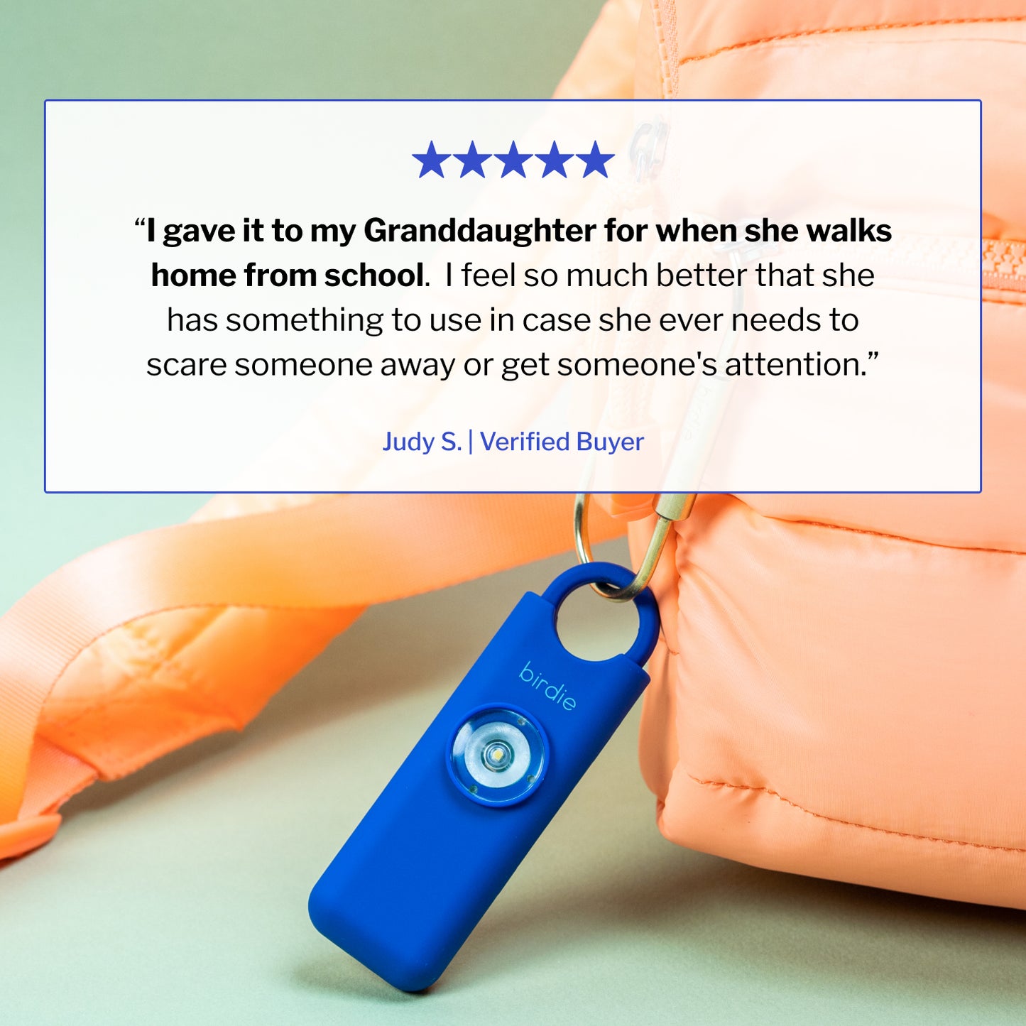 She’s Birdie–The Original Personal Safety Alarm for Women by Women–Loud Siren, Strobe Light and Key Chain in a Variety of Colors